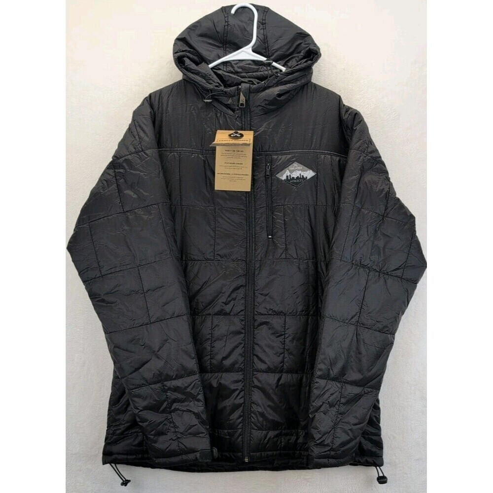 COALATREE Camper Hooded Comformax Nylon Puffer Jacket MTN2CTY Black Mens XXL NWT